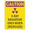 Signmission OSHA RADIATION Sign, X-Ray Radiation W/ Symbol, 10in X 7in Rigid Plastic, 10" H, 7" W, Portrait OS-CR-P-710-V-10285 - alternate 1